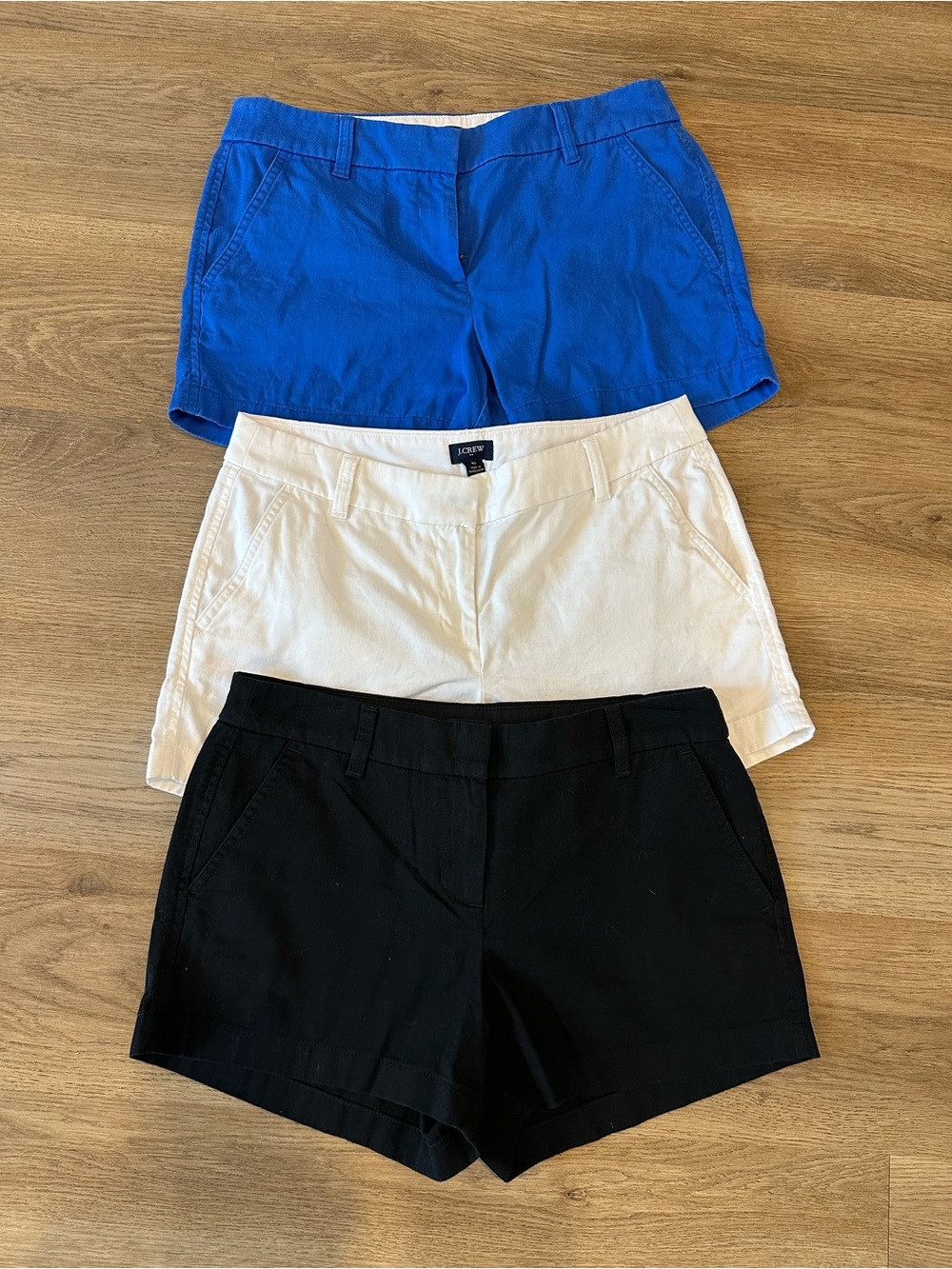 J.Crew Chino Shorts Bundle Size 6 | Black White Blue | Like New